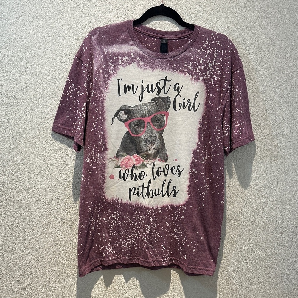Graphic Pitbull Tee in Dusty Mauve Size Large